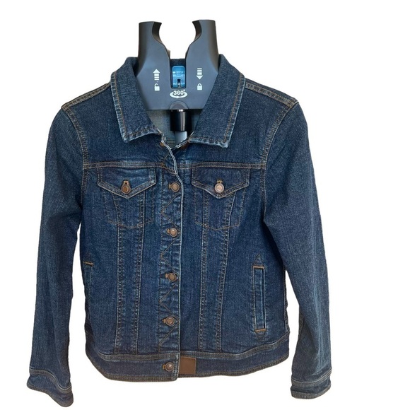 Jockey Jackets & Blazers - Jockey Person to Person Stretch Denim Jacket Women's Ink Wash Classic Size S